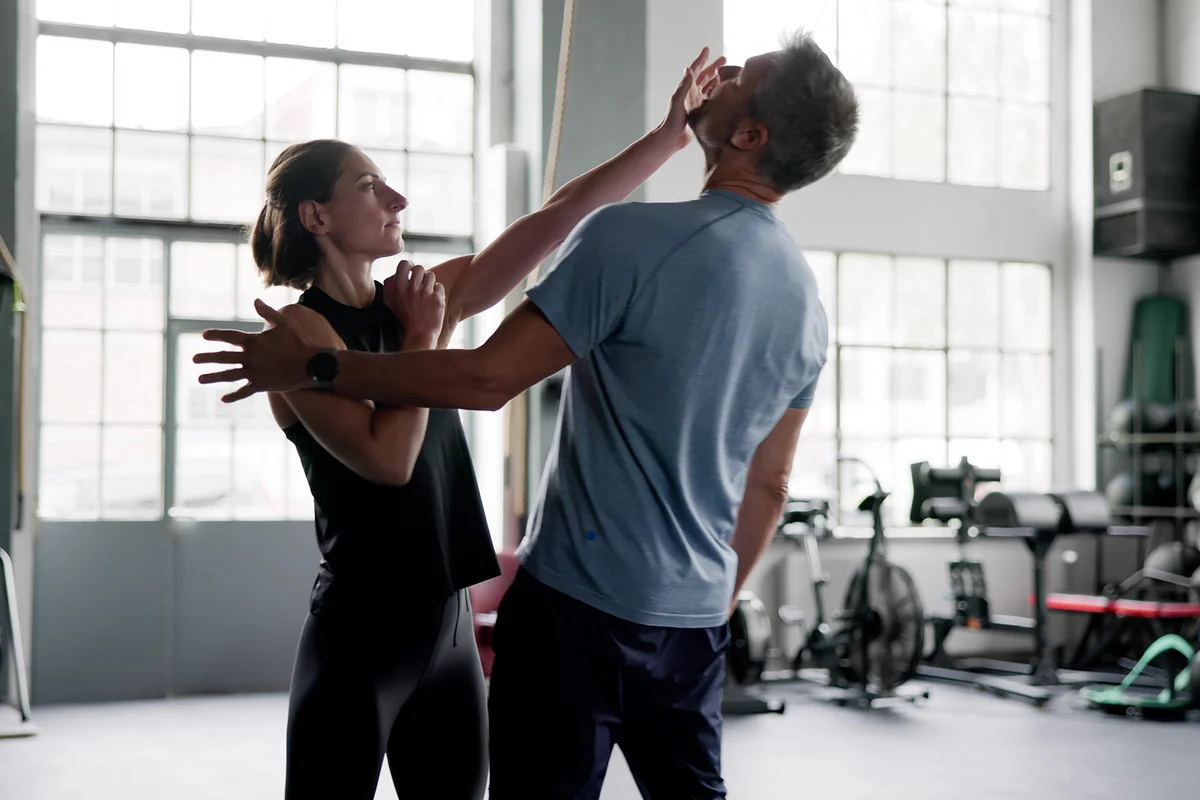 Woman In Personal Self Defense Class