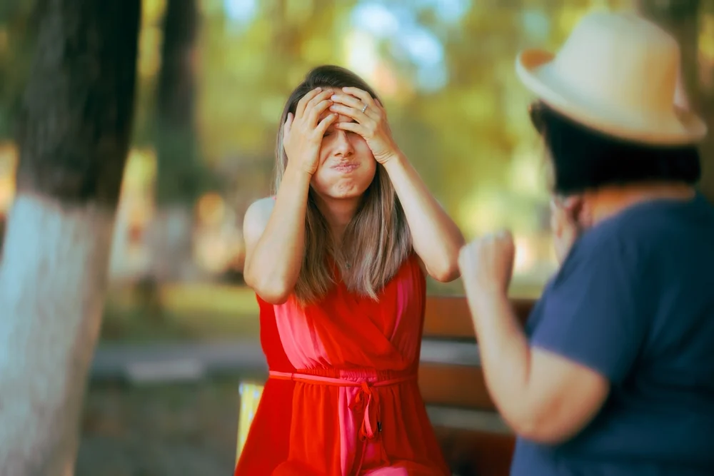 exasperated woman