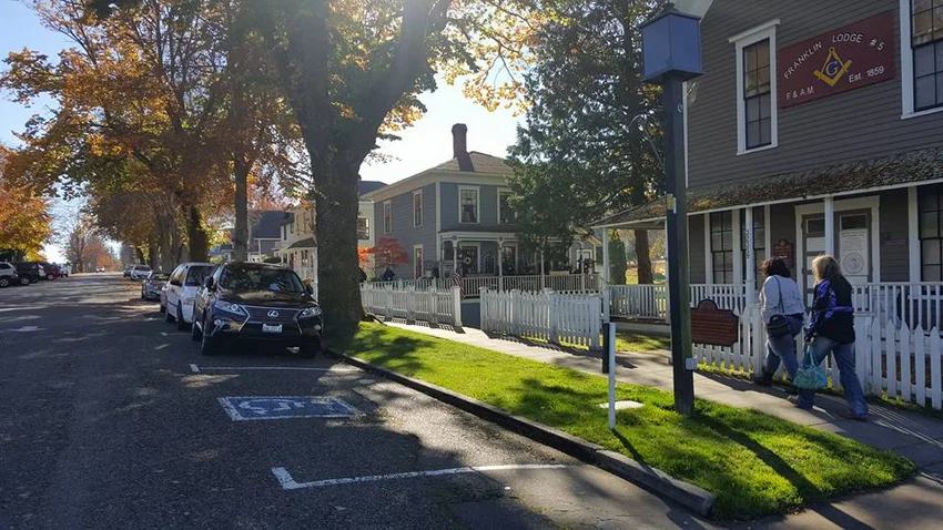 Main street in Port Gamble, WA