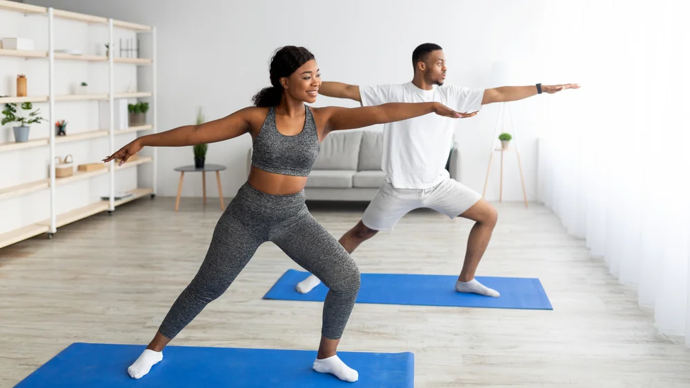 couple doing yoga