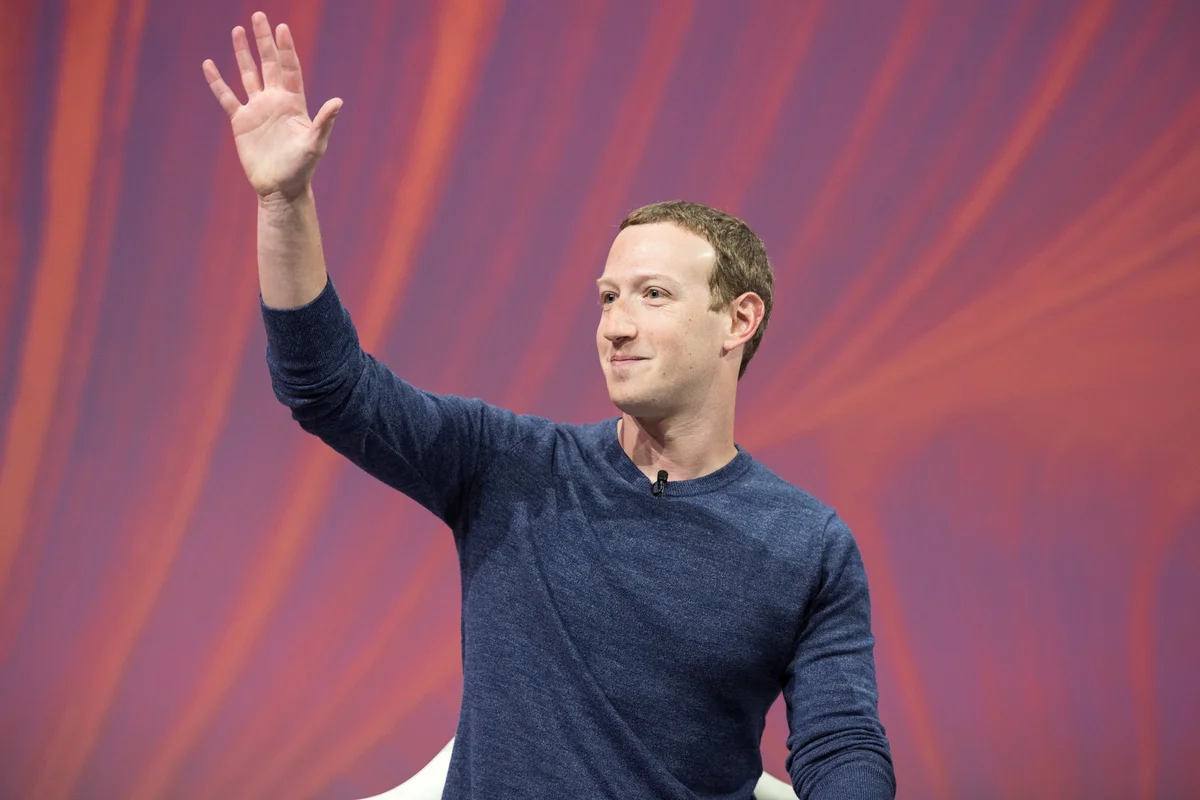Facebook CEO Mark Zuckerberg at a Press conference