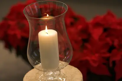 Candle at a funeral service