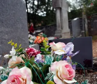 Grave and Flowers  This image is part of the istock photo archive
