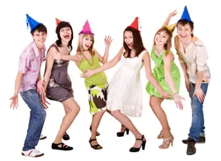 Group of people wearing party hats; license and permission from istockphoto.com Image used under license from IstockPhoto