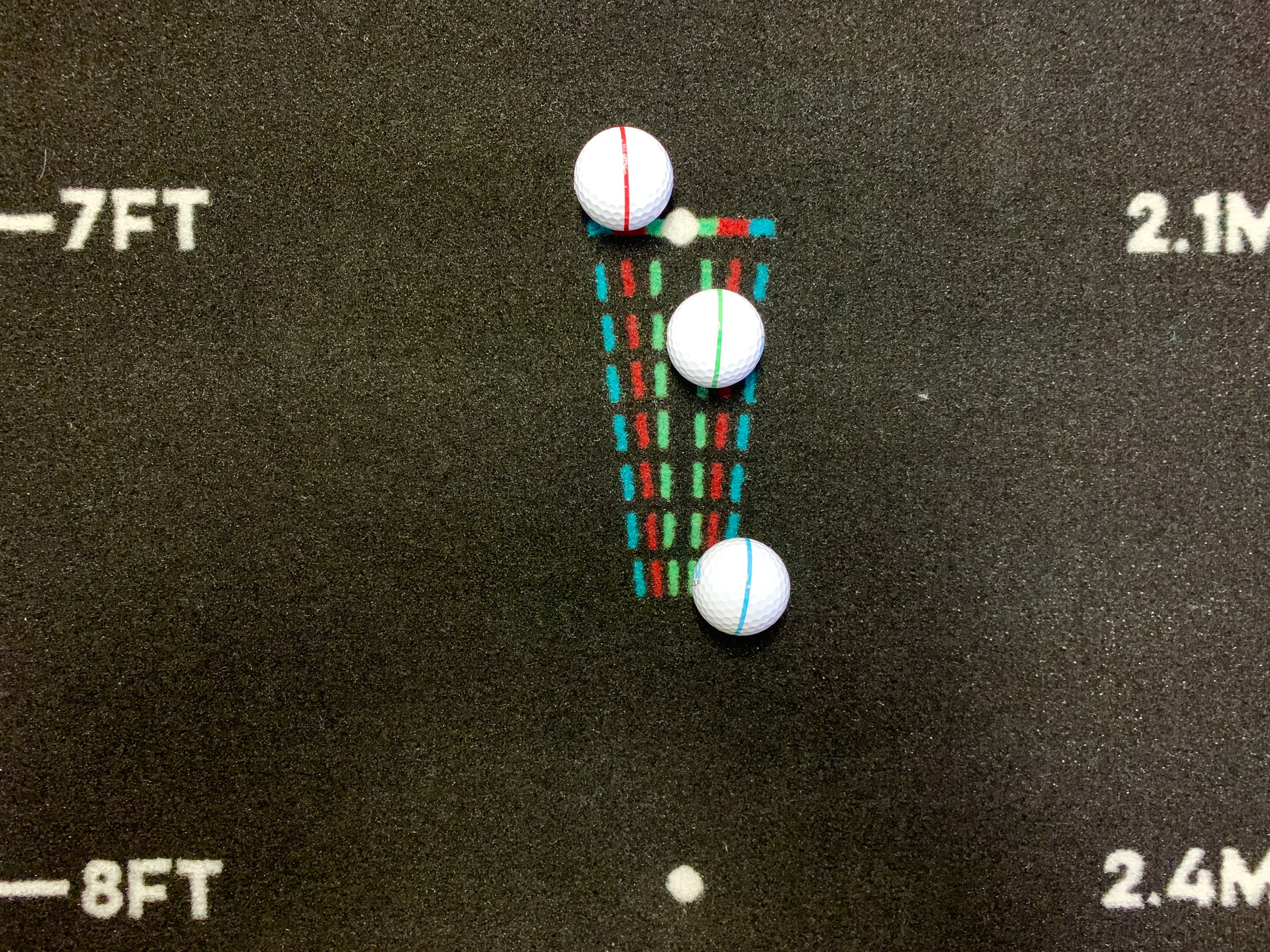Breaking Ball Putting Mat during GolfLink testing