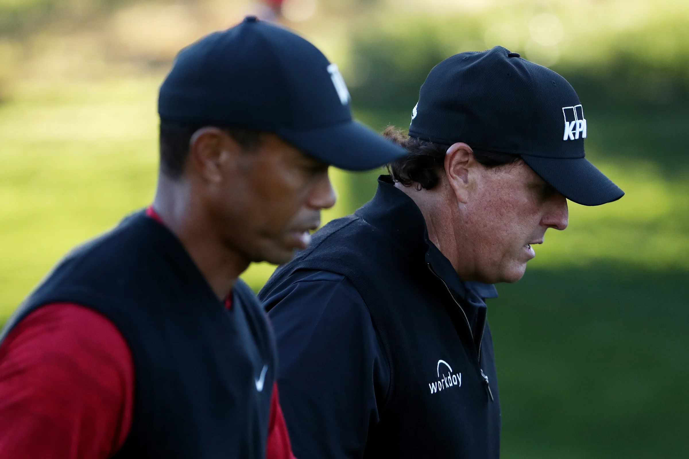 Tiger Woods and Phil Mickelson at The Match