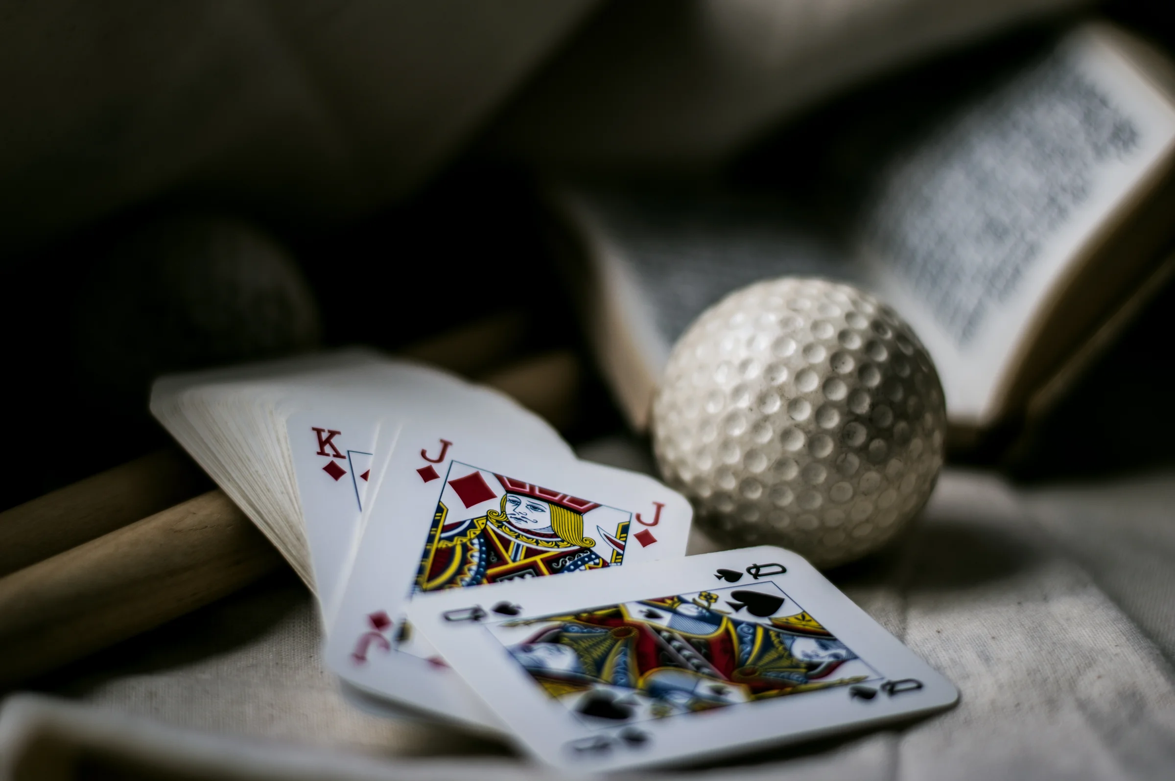 Golf and playing cards