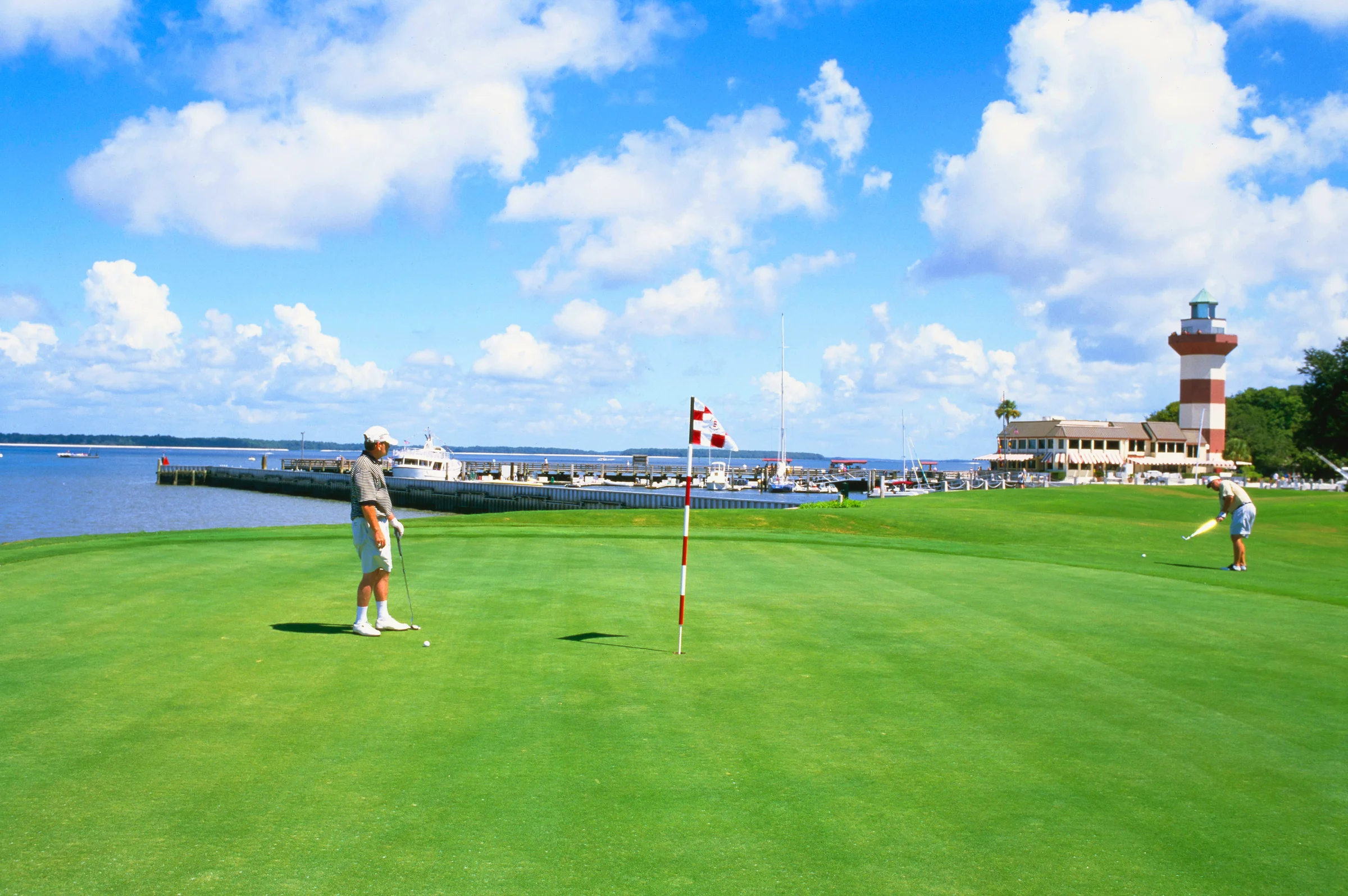 View from 18th green at Harbour Town, Hilton Head, South Carolina