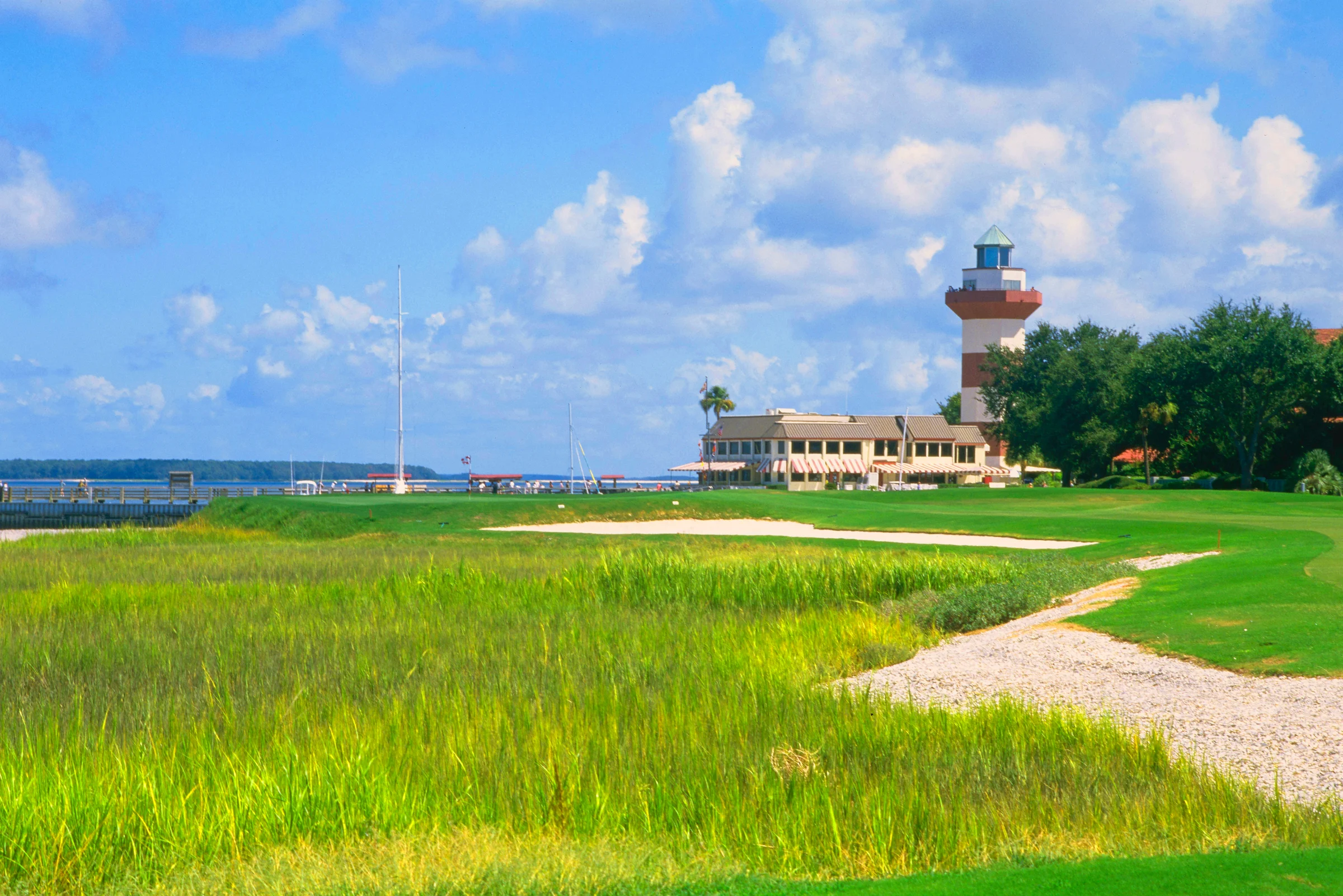 View from 18th tee at Harbour Town, Hilton Head, South Carolina