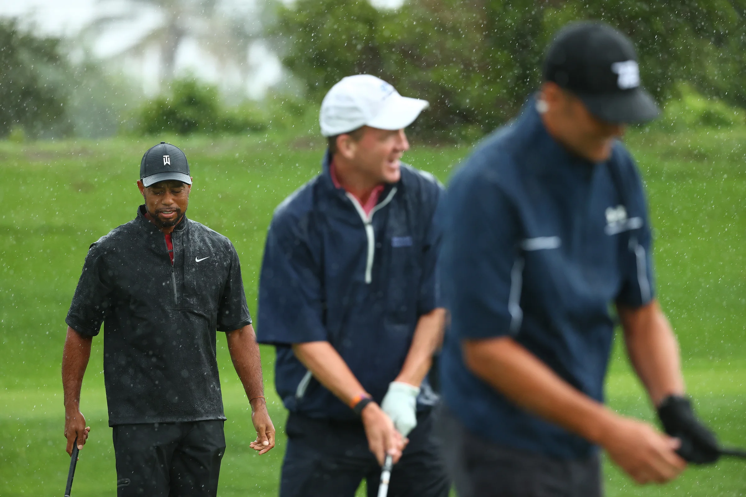 Tiger Woods, Peyton Manning and Tom Brady at The Match