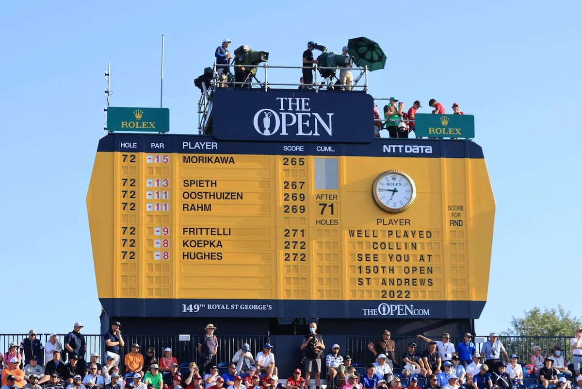 Open championship scoreboard 2021