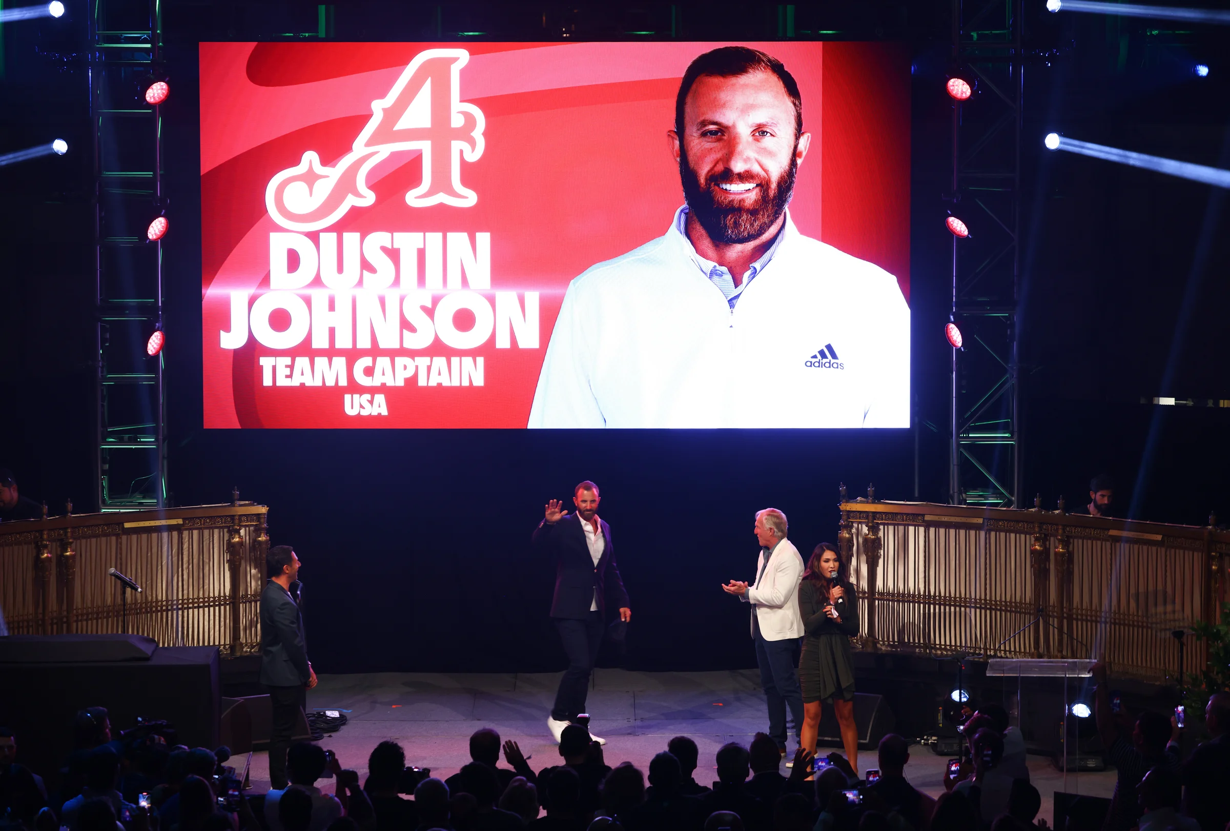 Dustin Johnson at a LIV Golf party