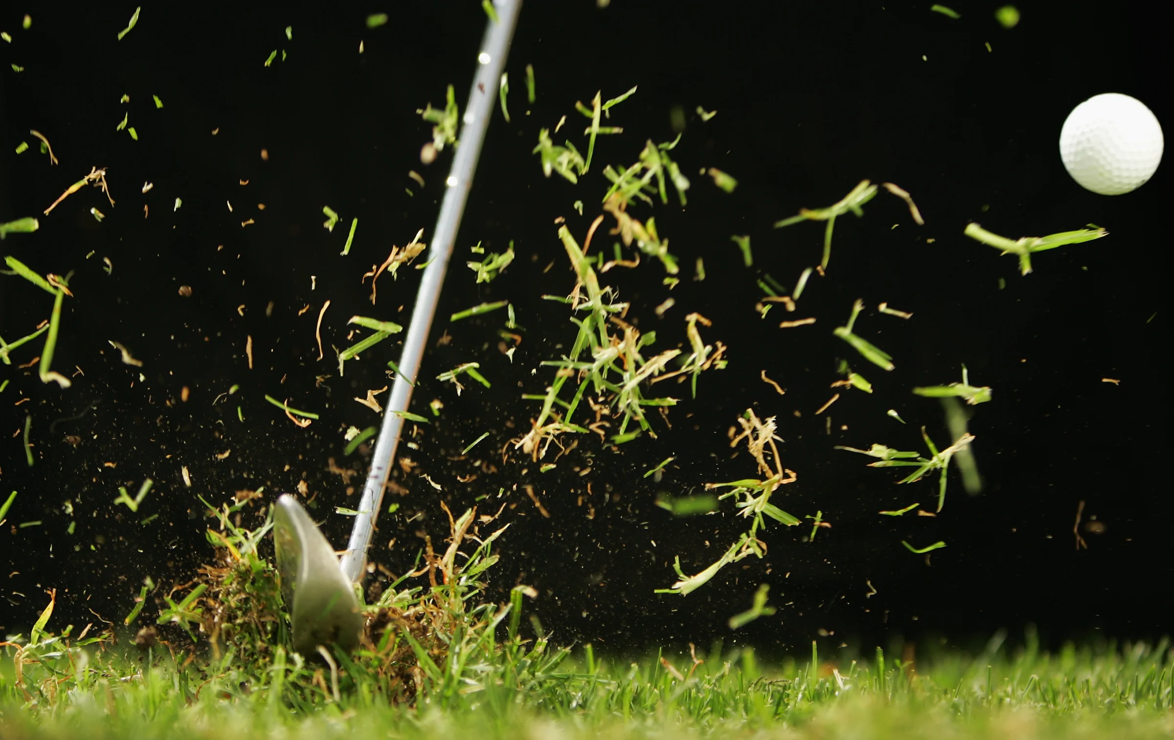 golf ball at impact