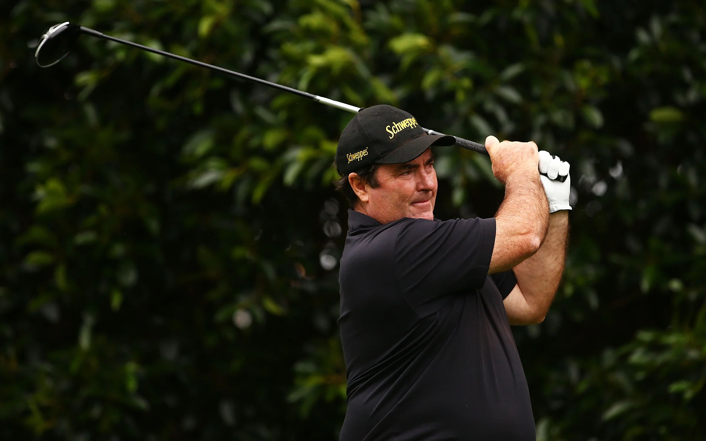 Craig Parry hits a tee shot at the Australian Open
