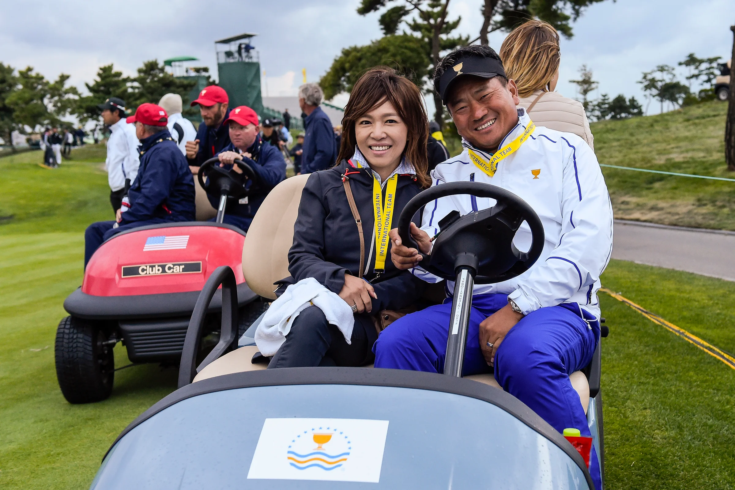 K.J. Choi and wife Kim Choi in 2015