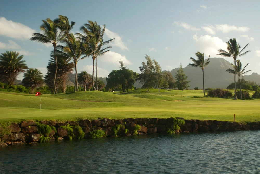 The 18th hole at Poipu Bay Resort