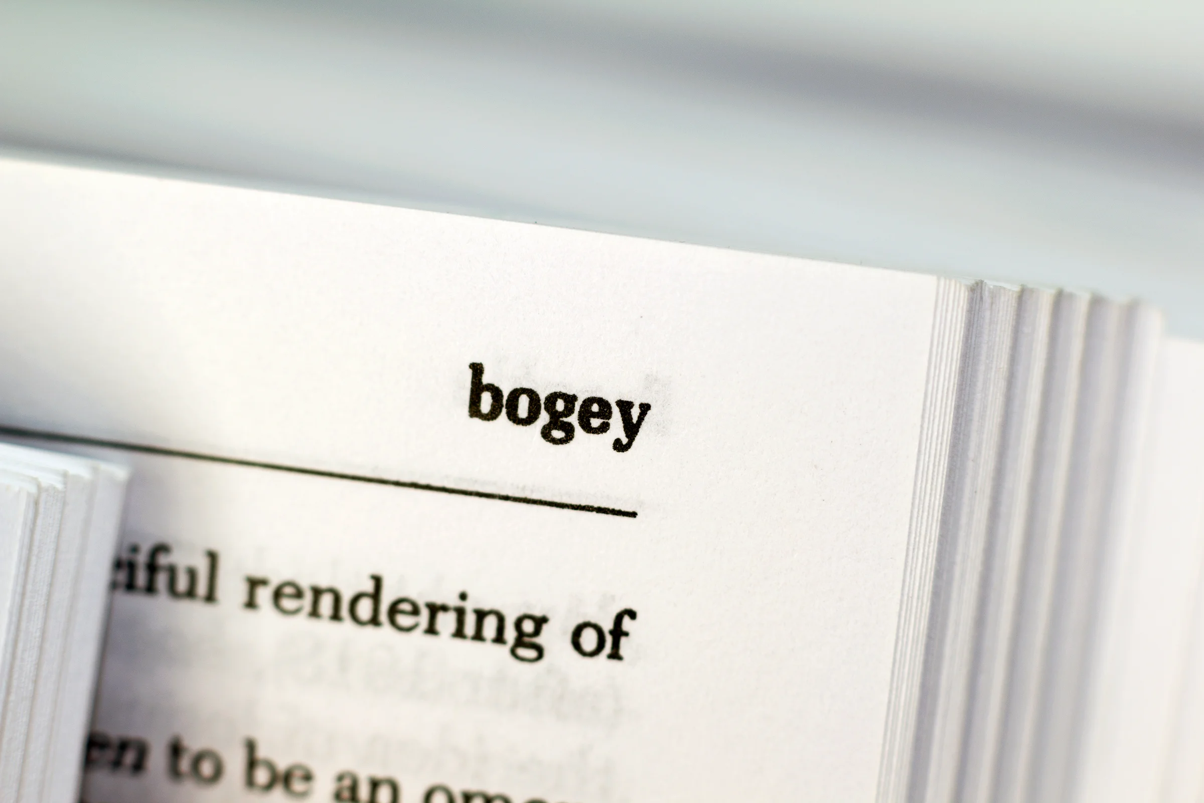 Bogey definition in dictionary zoomed in