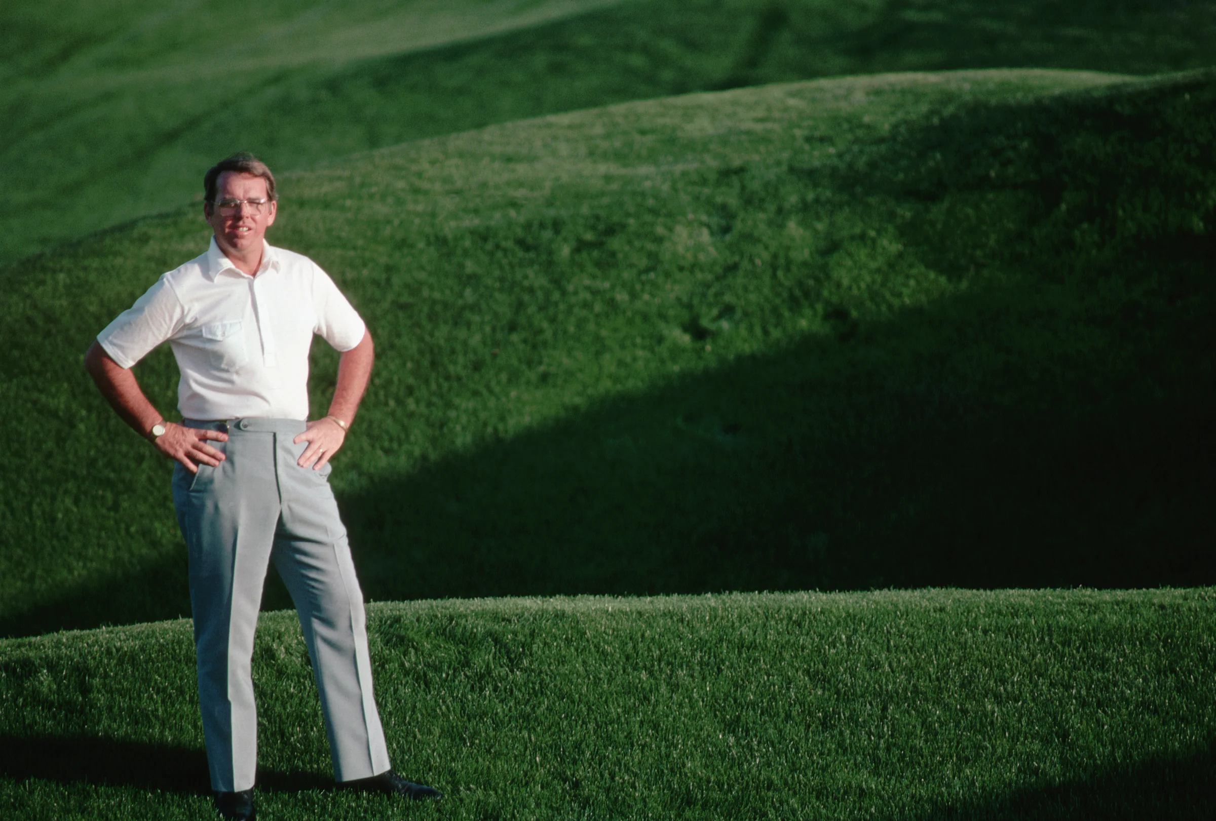 Tom Fazio on the 18th hole of the Vintage Club