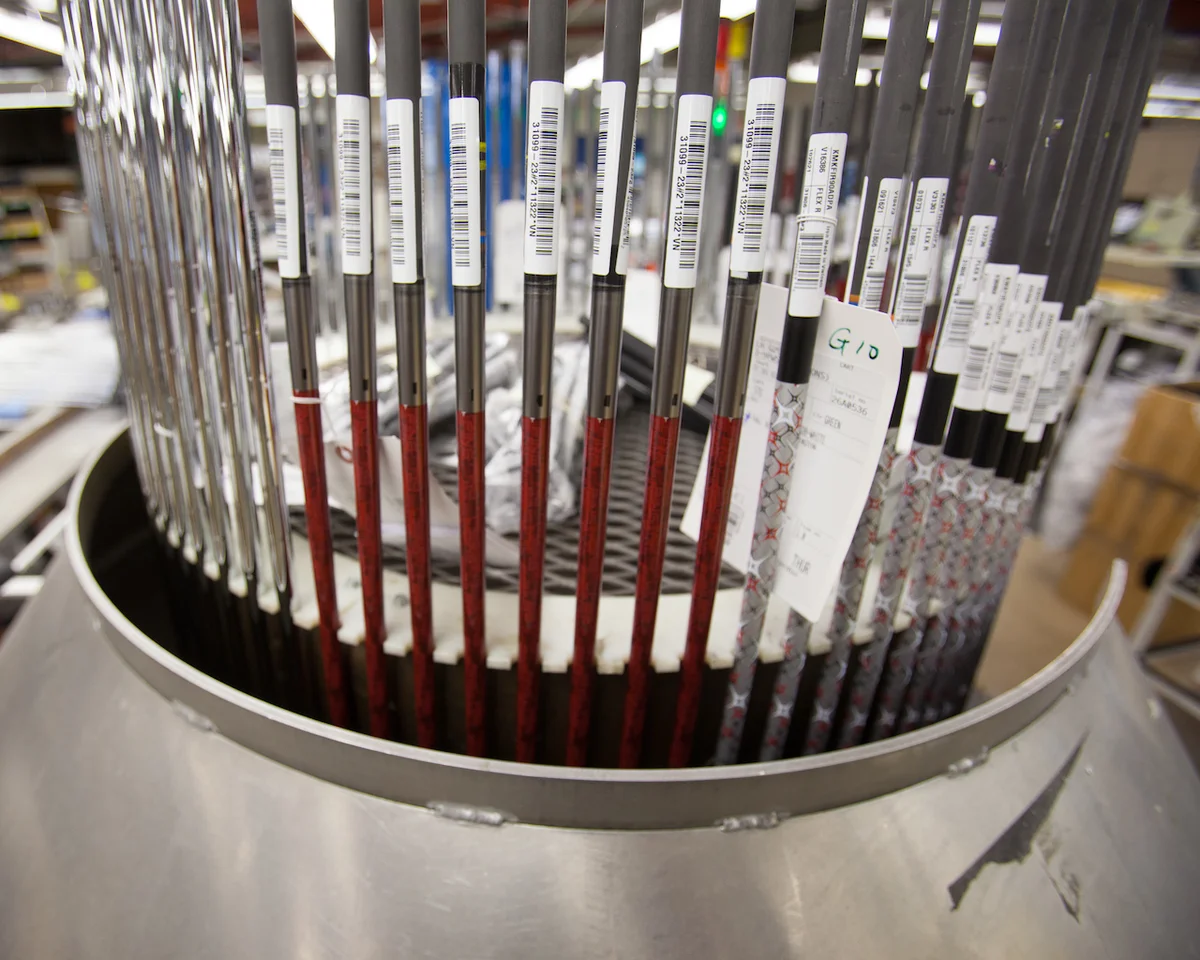 Ping golf shafts in warehouse