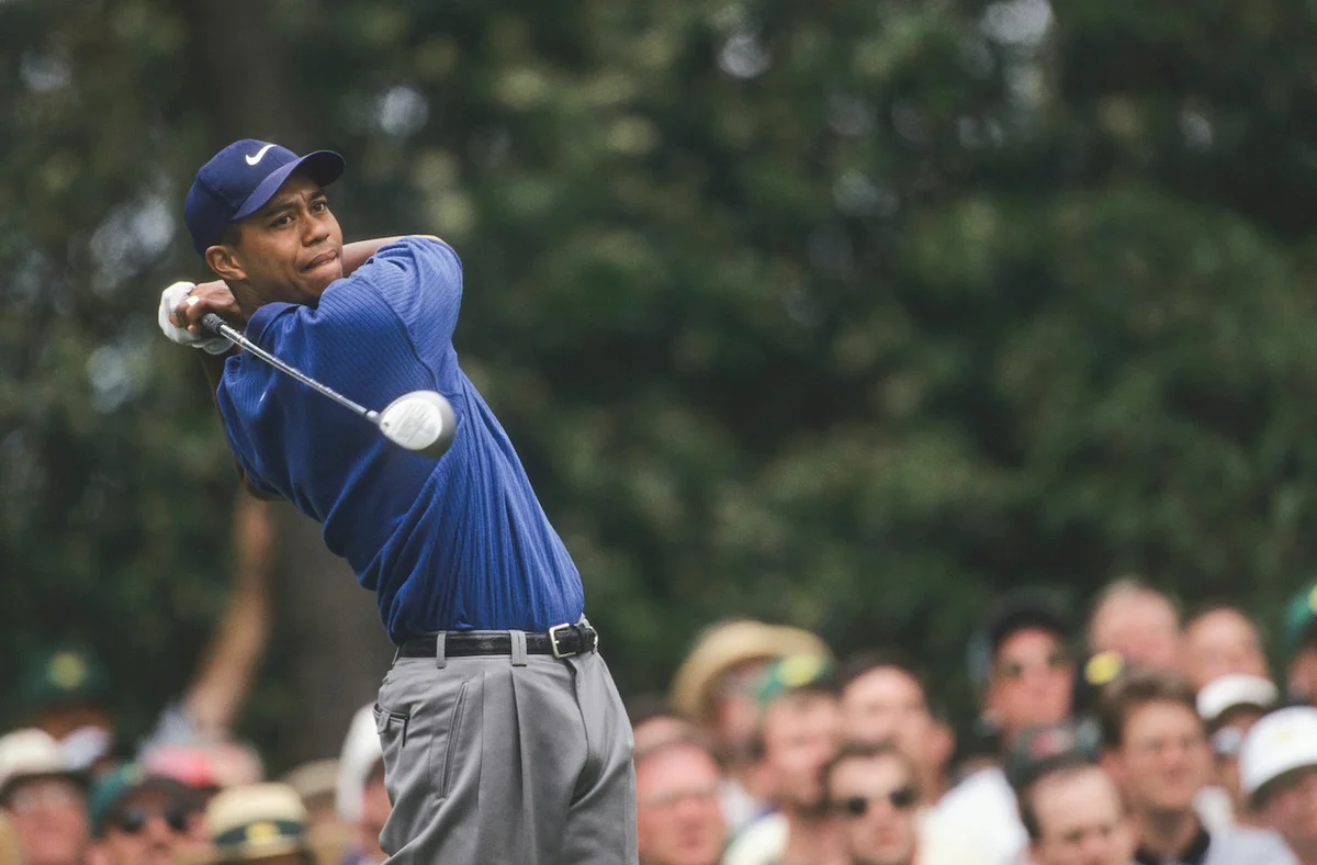 Tiger Woods swings at Masters