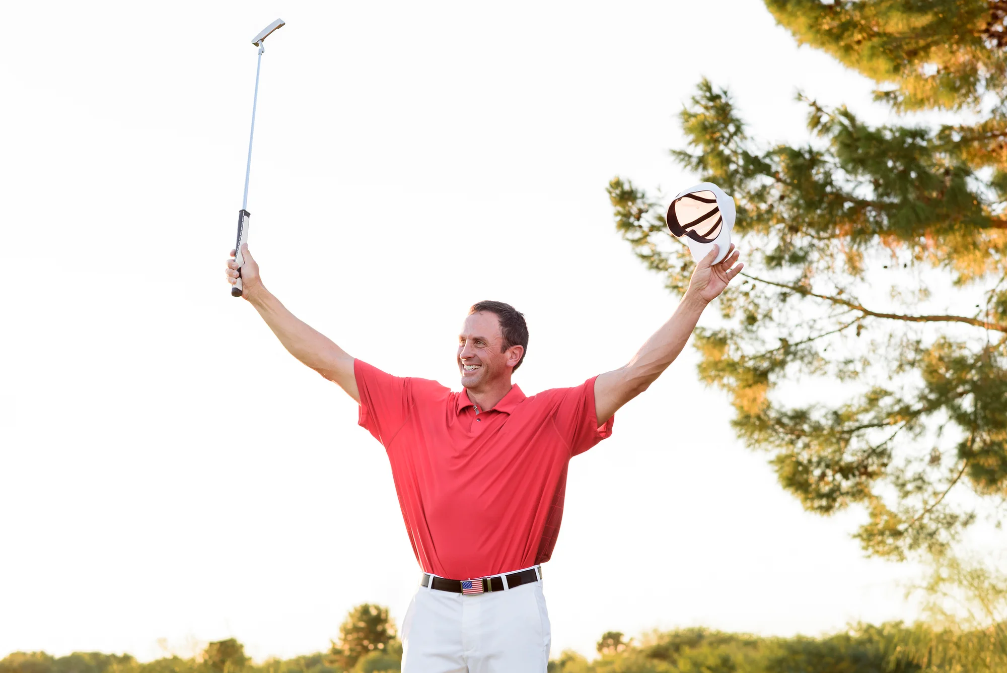 Golfer with a positive attitude