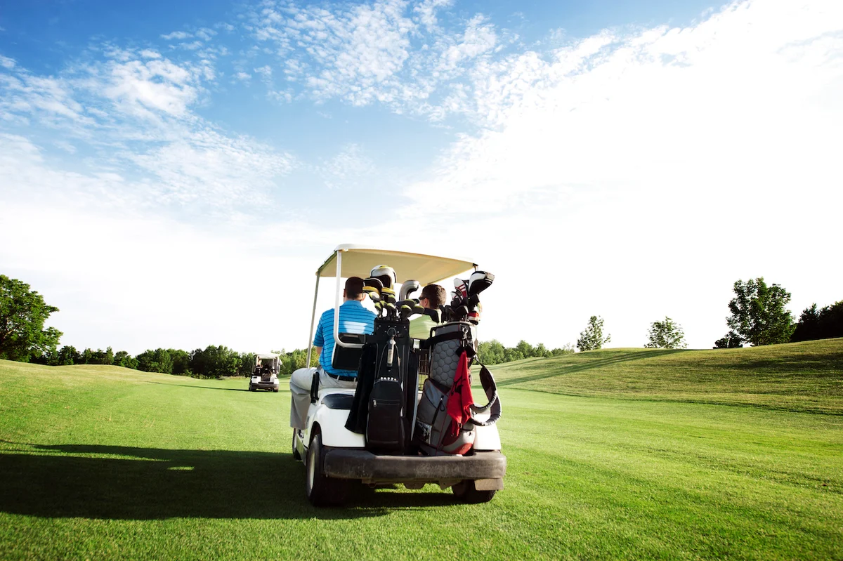 golf cart rear on course