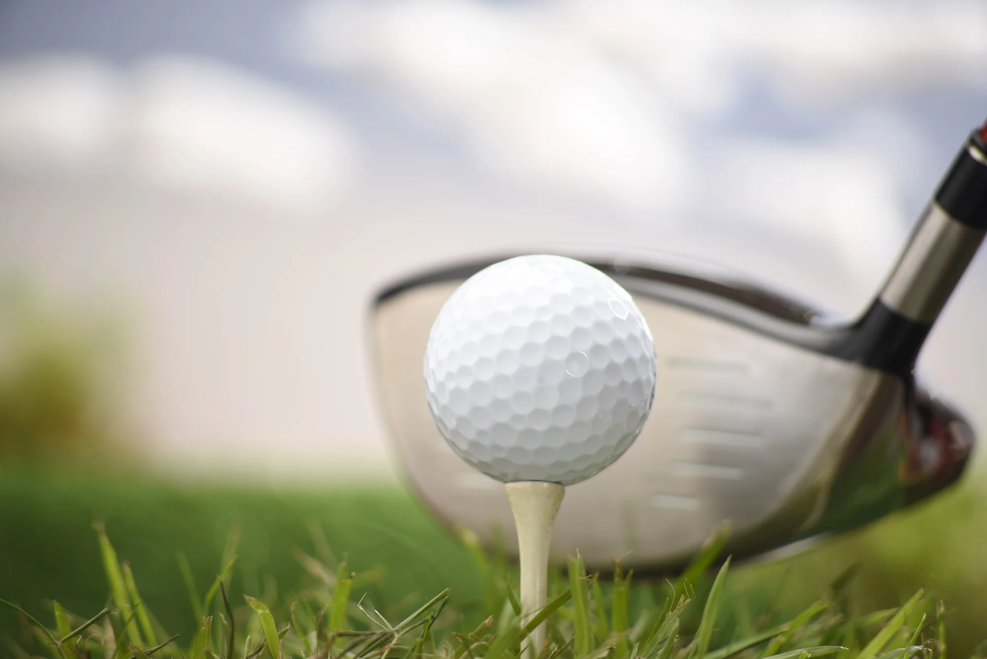 Generic golf driver at address