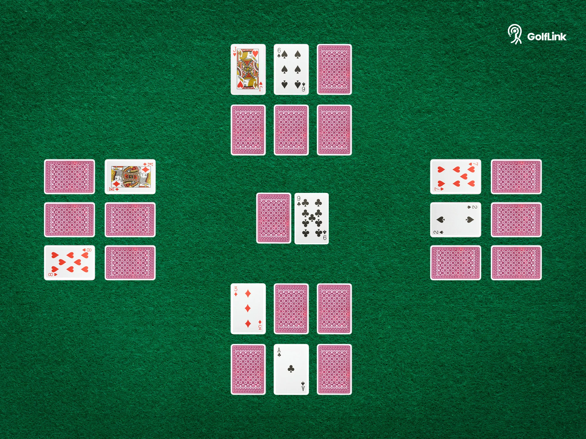Golf the card game setup