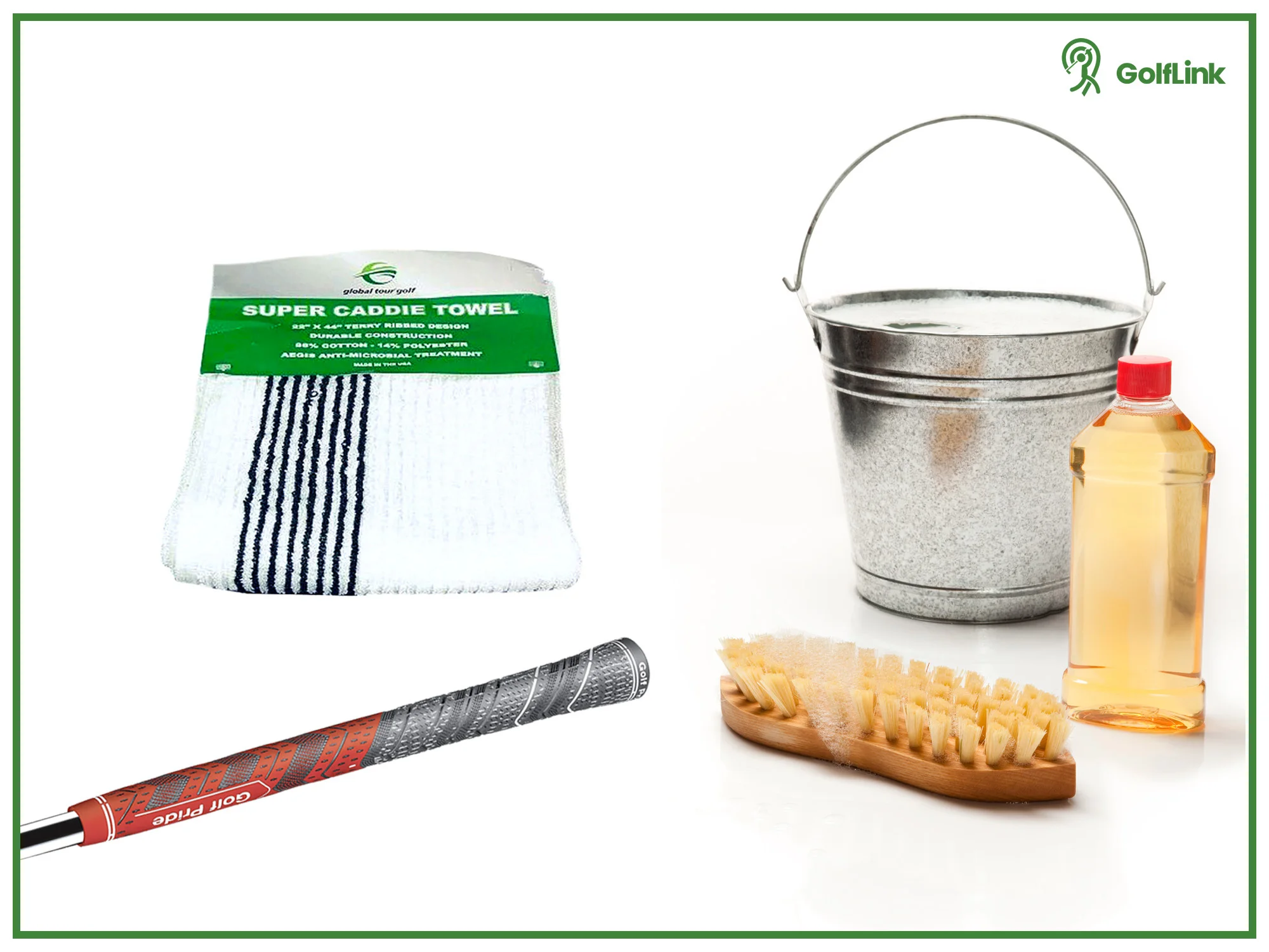 Golf grip cleaning supplies