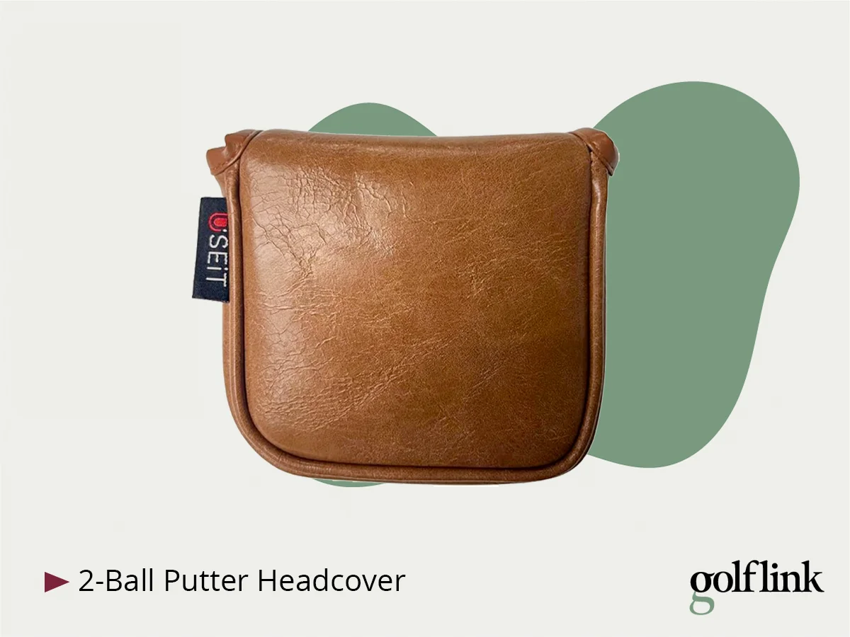 Mallet headcover for 2-ball putter