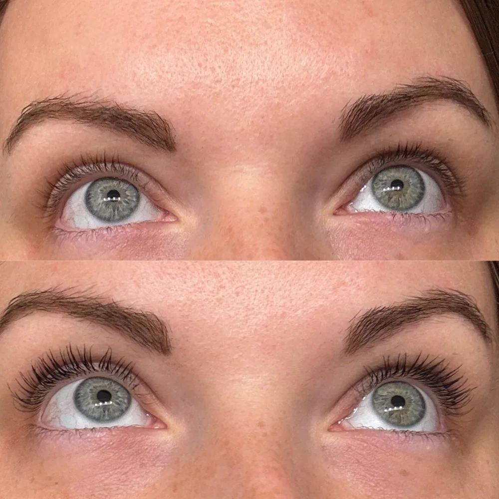 Before and after Babe mascara