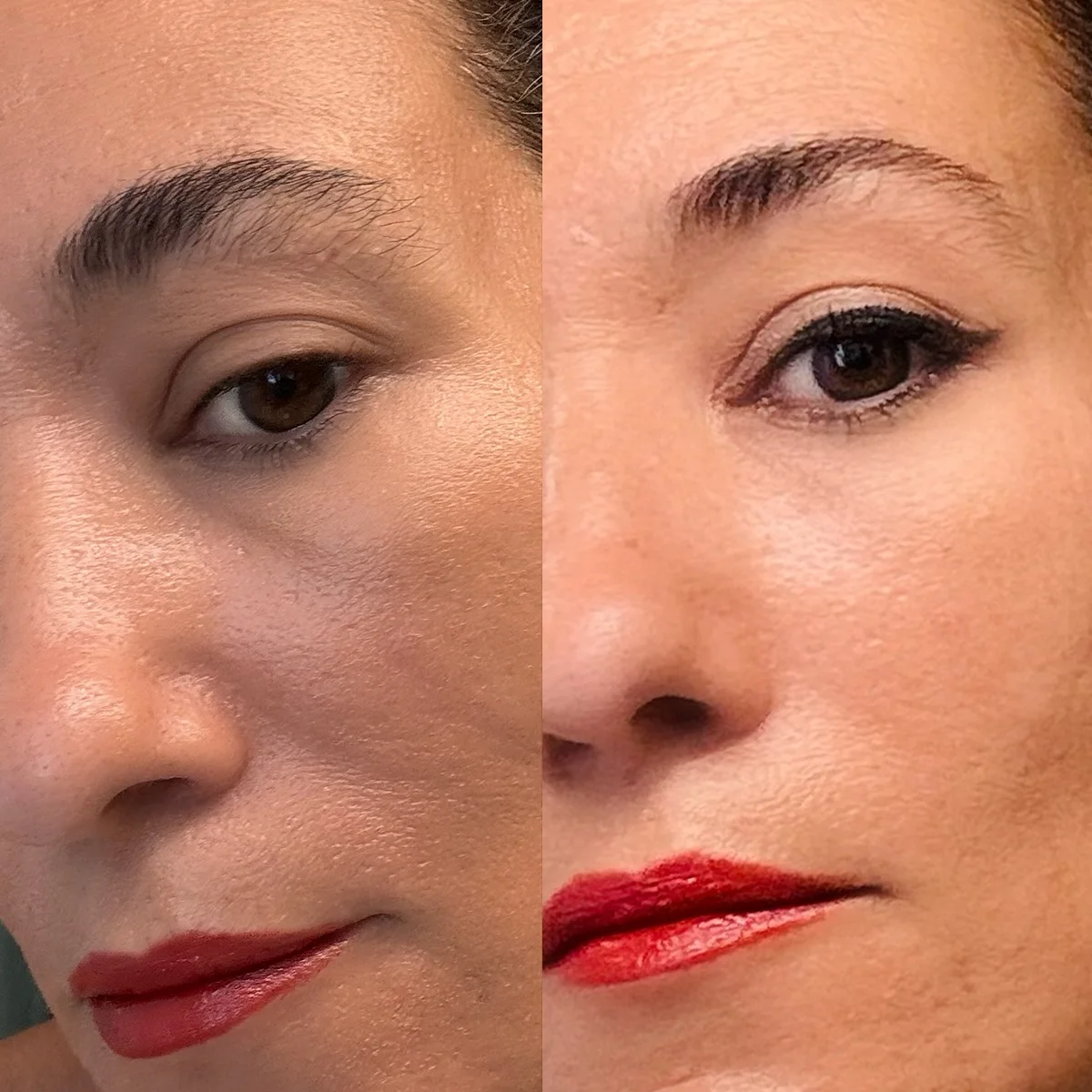 Amaia Z Julep eyeshadow before and after