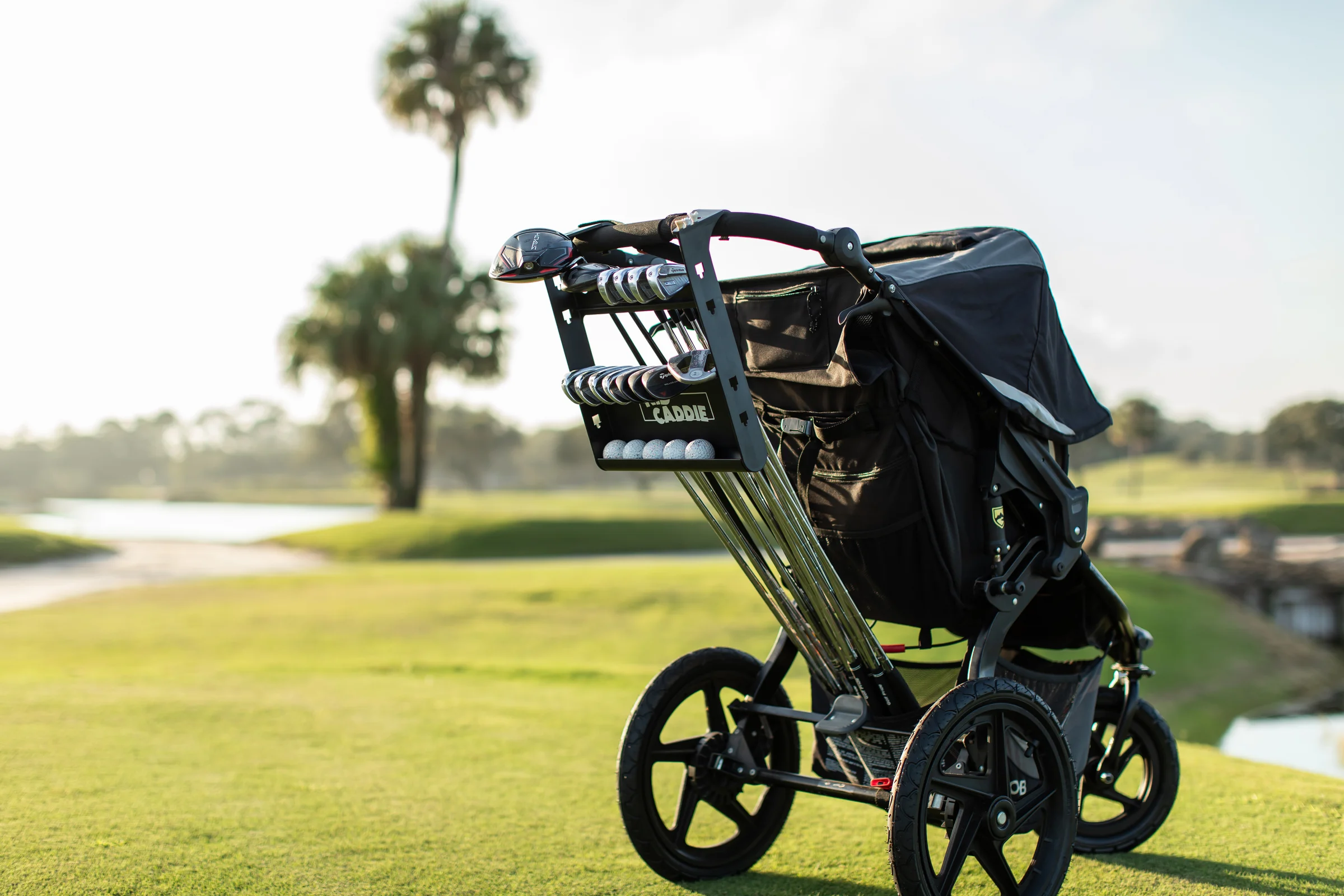 Kid Caddie attached to a stroller