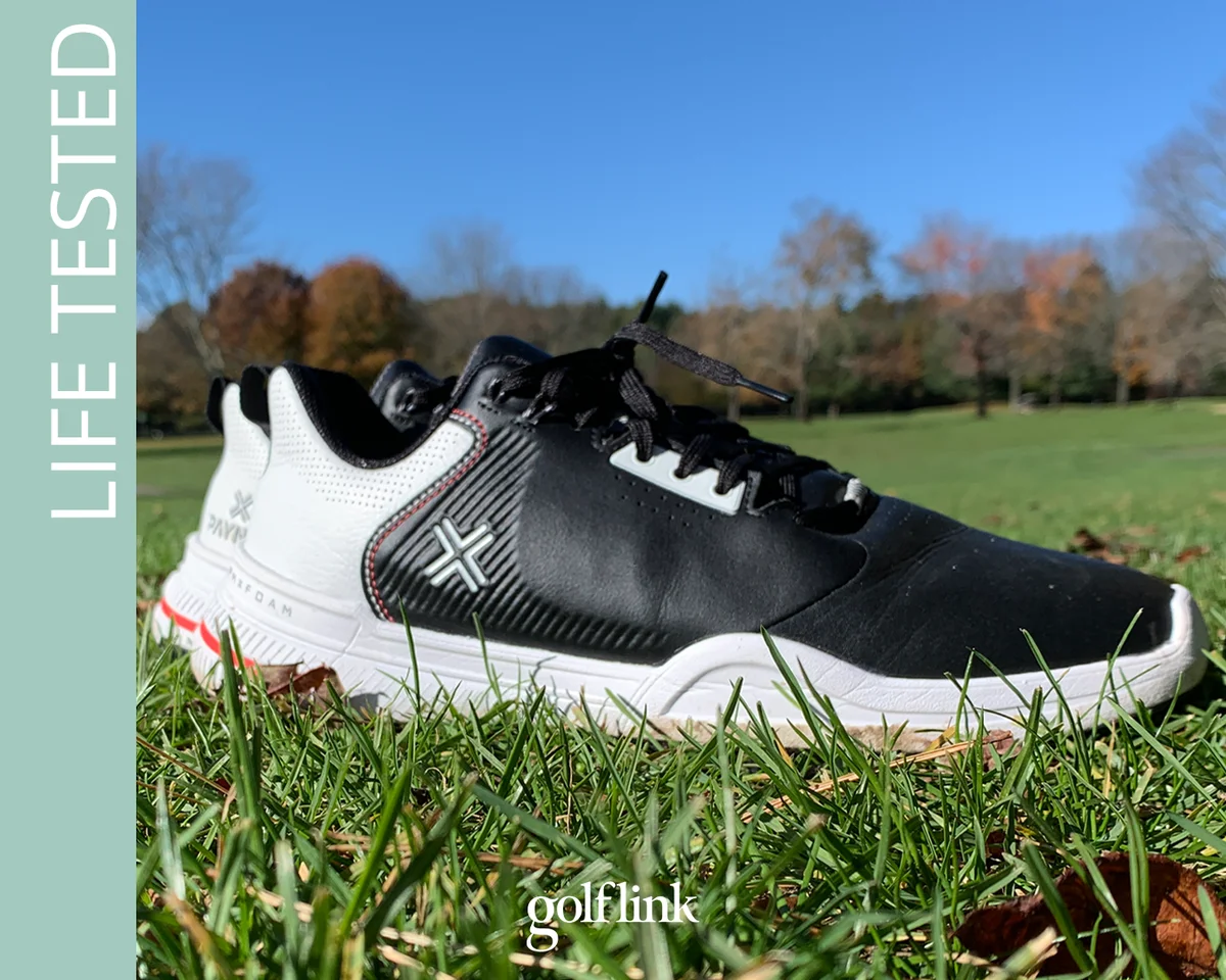 Payntr X 003 F golf shoe on a golf course
