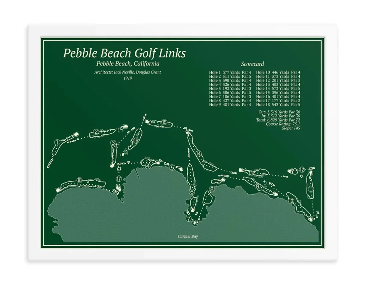 Pebble Beach Golf Links course map