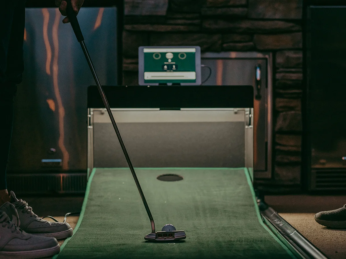 PUTTR set up on a patio outdoors