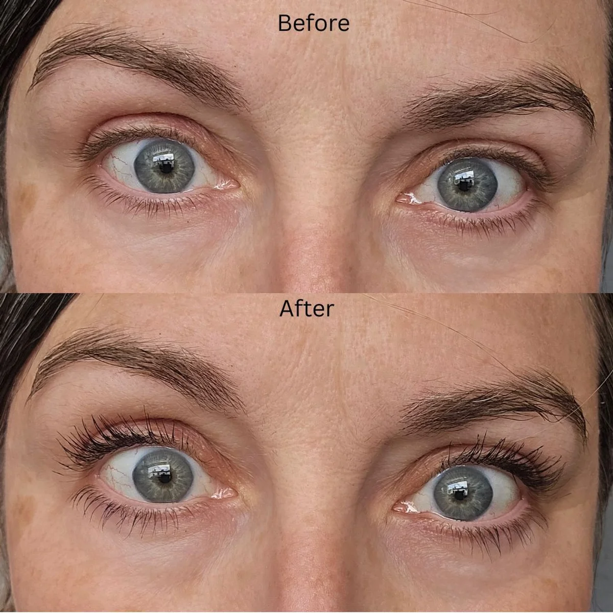 RMS mascara before and after