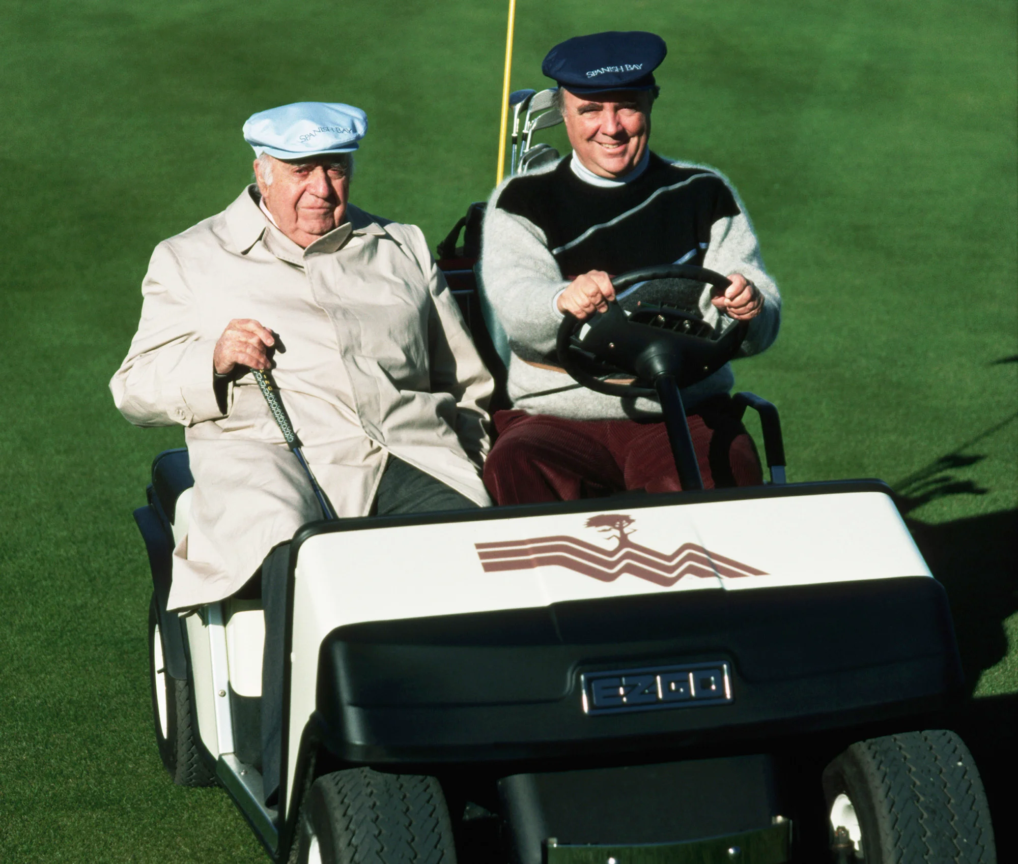 Robert Trent Jones Sr. rides with his son Robert Jr
