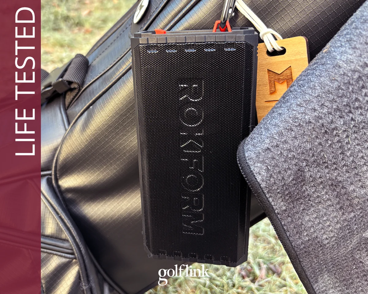 Rokform G-ROK Golf Bluetooth Speaker during GolfLink testing