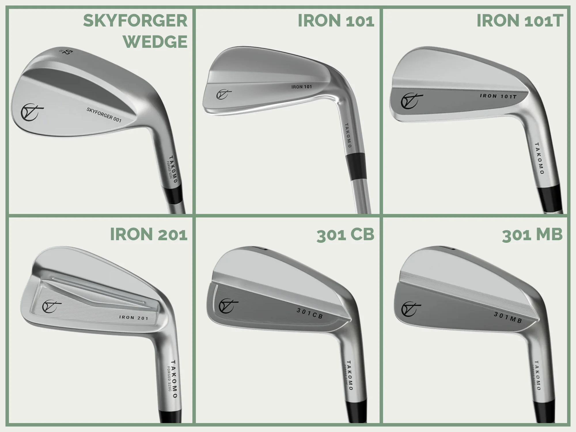 Takomo golf club offerings