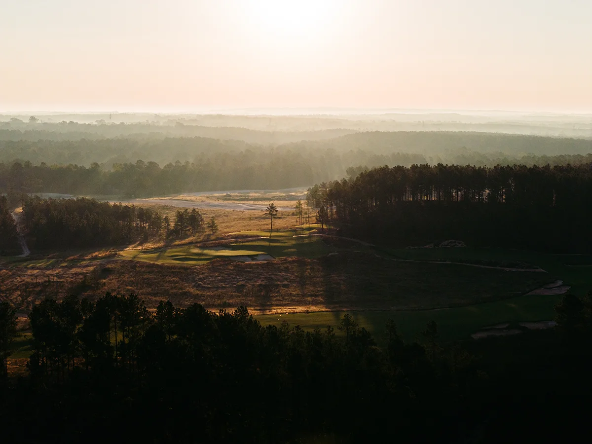 Aerial shot of Wild Spring Dunes in Texas