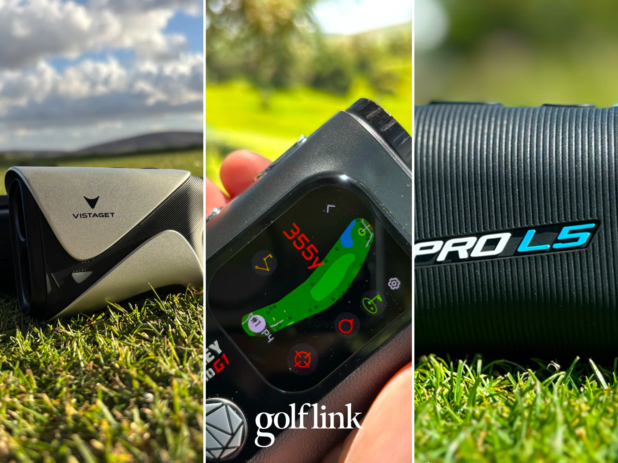 various golf rangefinders during GolfLink testing