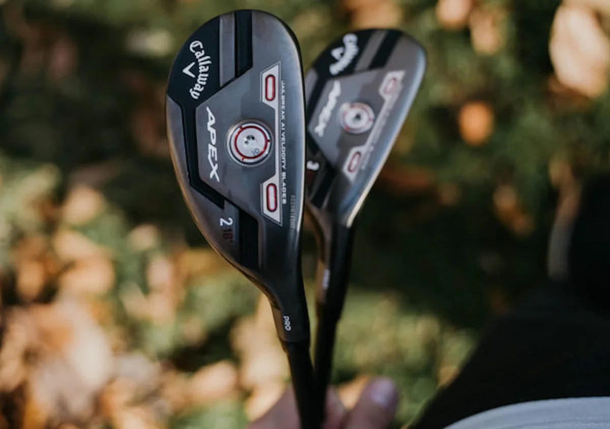 Two Callaway hybrid golf clubs