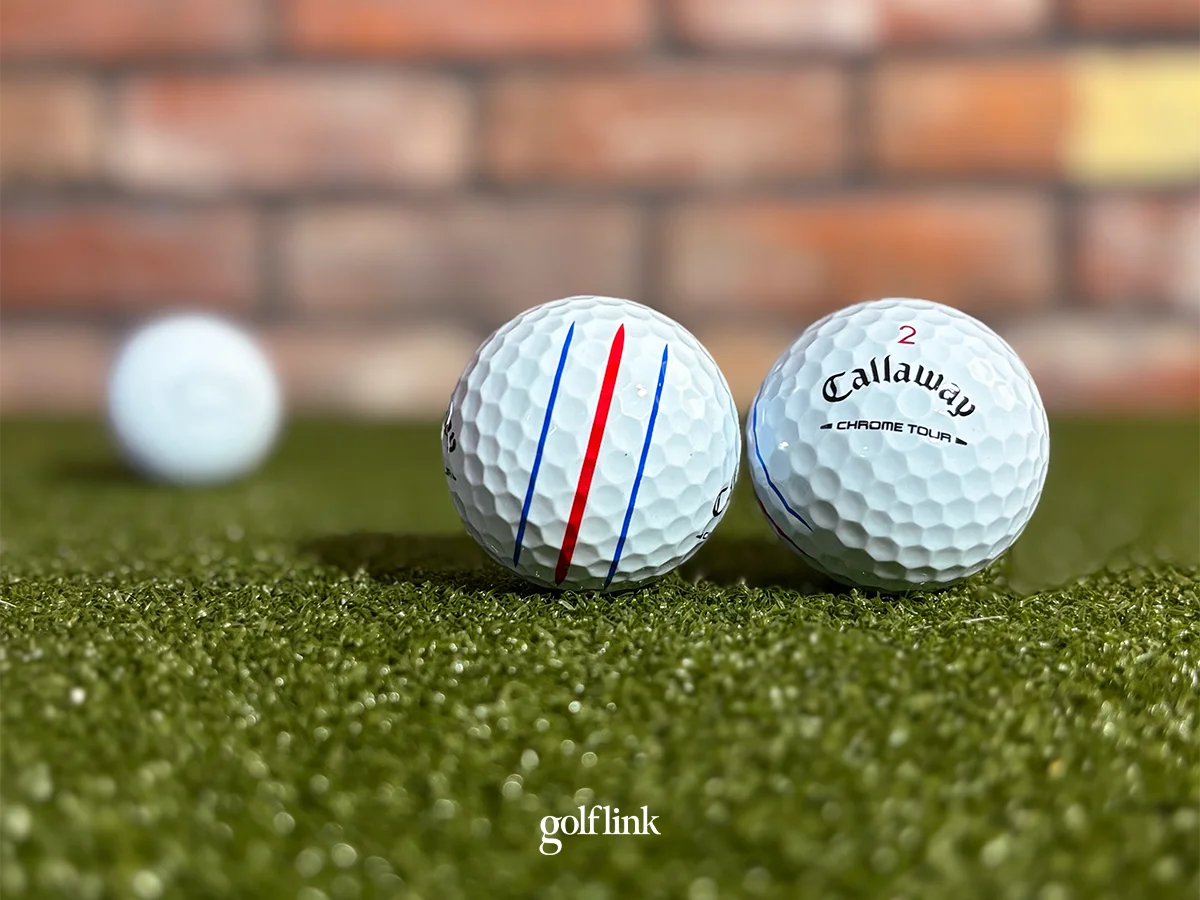 Callaway 2026 Chrome Tour golf balls in a stack