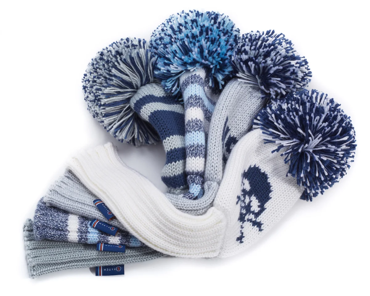 Stitch knit head covers