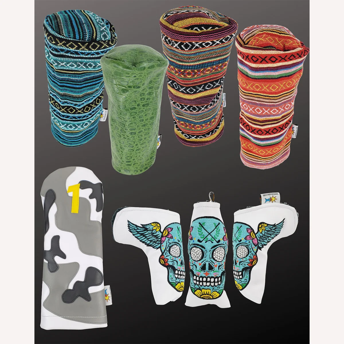 Sunfish golf headcovers and putter cover