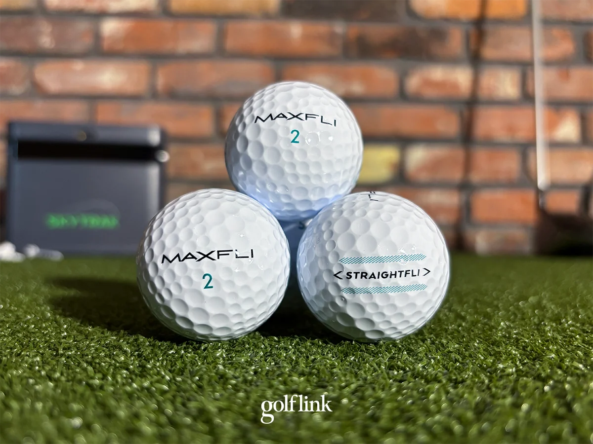 Maxfli Straightfli golf ball during GolfLink testing