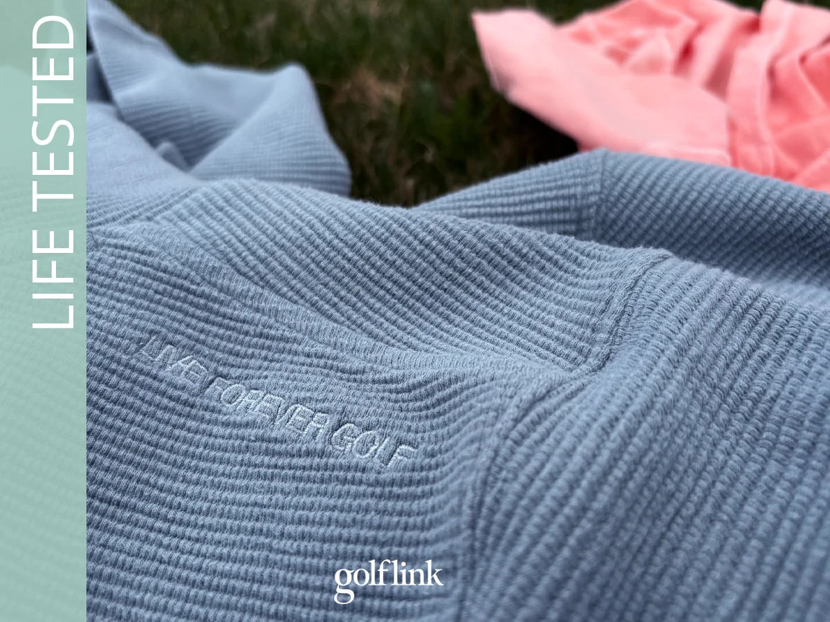 Live Forever Golf hoodies during GolfLink testing