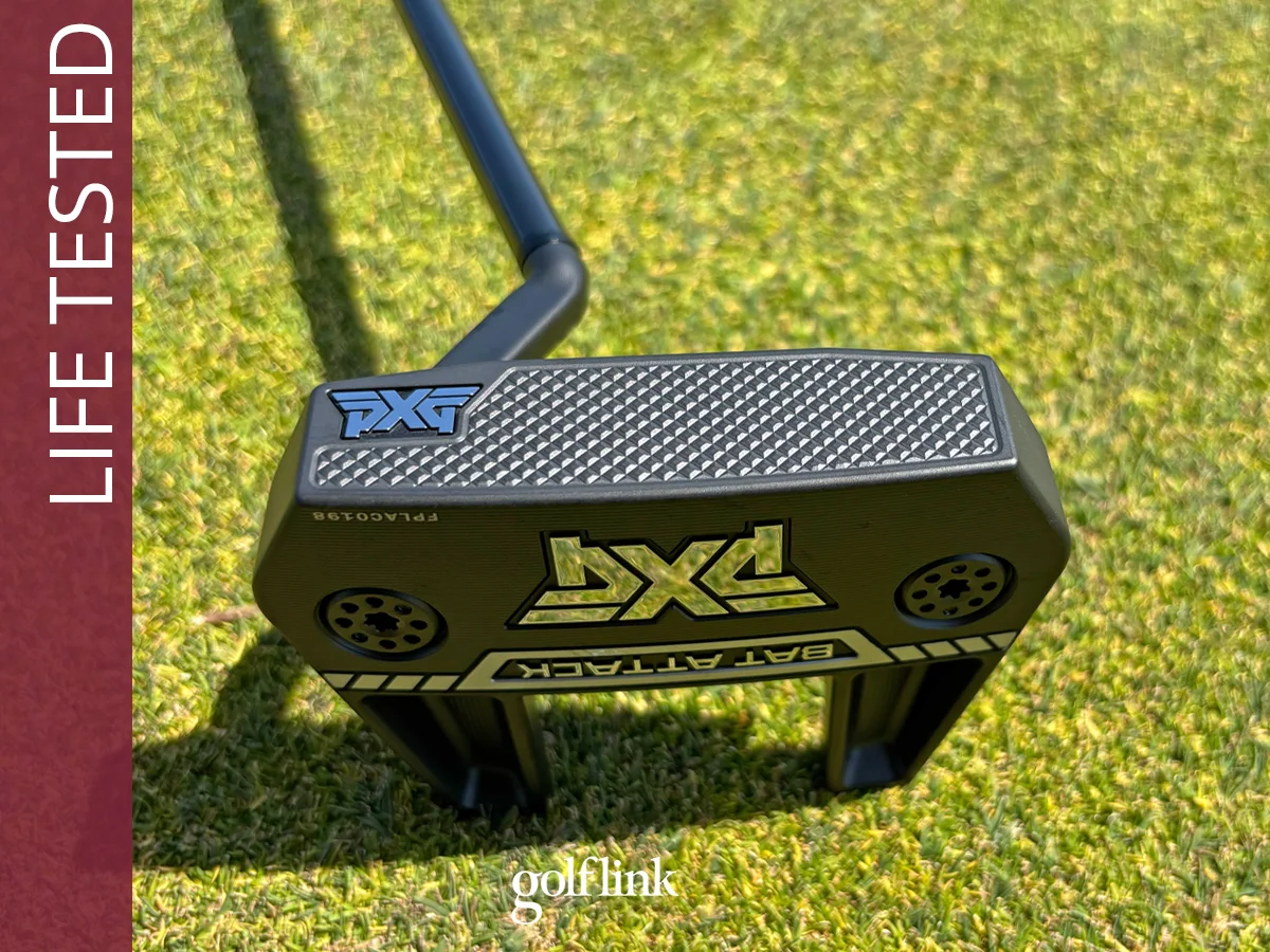 Face and sole of PXG Bat Attack ZT putter