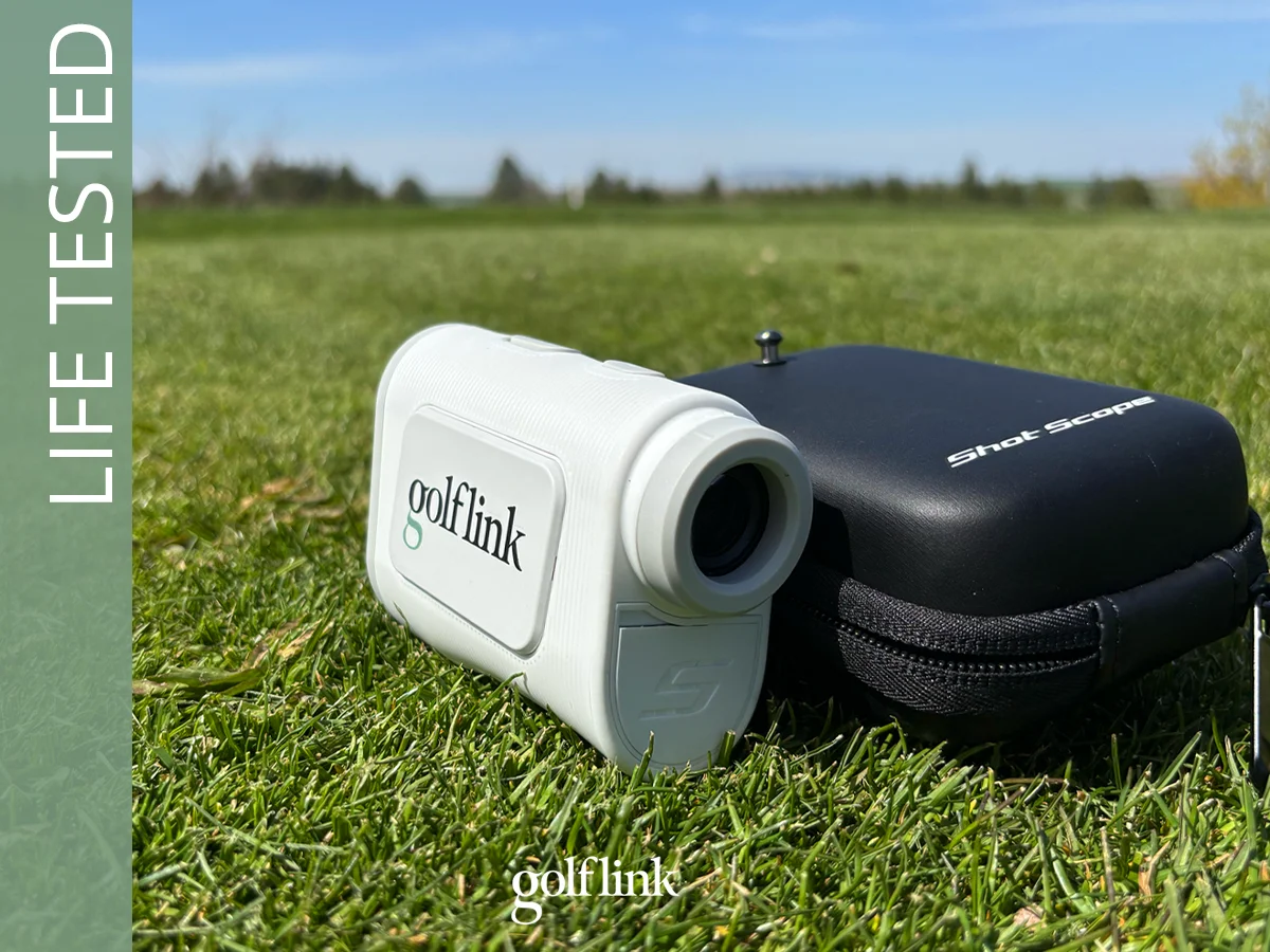 Shot Scope Pro X Rangefinder during GolfLink testing